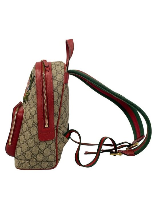 Gucci Backpack Courier Beige Red Multi Snake Heart Limited Edition Leather main image 9